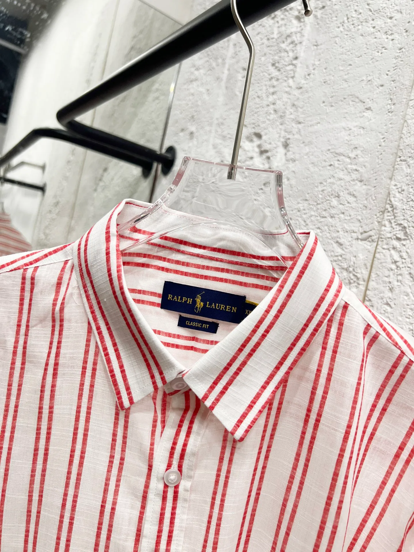 P192 Style number: T57 Ralph Lauren & Ralph Lauren small striped shirt made of slub cotton, can be used as a sun protection shirt Color: pink Size: M (110-125 pounds) L (125-140 pounds) XL (140-155 pounds) 2XL (155-170 pounds)